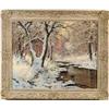 Image 1 : LASZLO NEOGRADY (Hungarian, 1896-1962) WINTER SCENE WITH RIVER