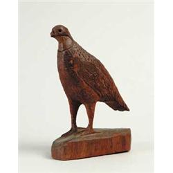 CARVED WOOD PARTRIDGE OR UPLAND GROUSE