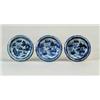 Image 1 : THREE CANTON BLUE AND WHITE BUTTER PATS