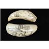 Image 1 : TWO ENGRAVED WHALE’S TEETH