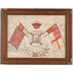 ORIENTAL PATRIOTIC NEEDLEWORK “SOUVENIR OF SINGAPORE”