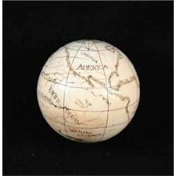 ENGRAVED IVORY SNOOKER BALL