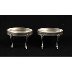PAIR OF CONTINENTAL SILVER MASTER SALTS