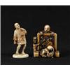 Image 1 : TWO SMALL ORIENTAL IVORY CARVINGS