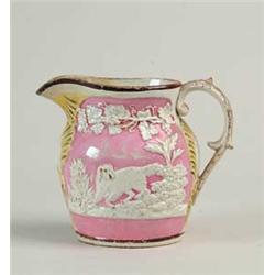 EARLY DECORATED STAFFORDSHIRE PITCHER