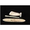 Image 1 : THREE IVORY/BONE ITEMS
