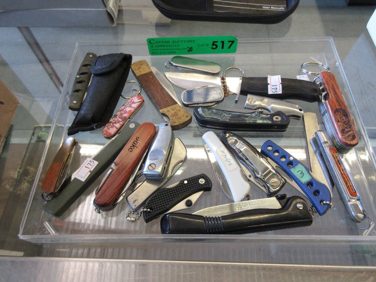 20 Assorted pocket knives used