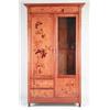 Image 1 : FINE ART NOUVEAU MARQUETRY PINE AND BIRDSEYE MAPLE WARDROBE BY EMILE GALLE