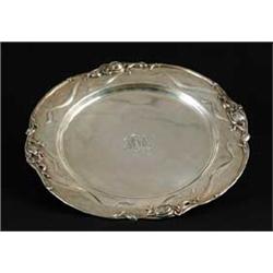 FINE STERLING ART NOUVEAU ROUND TRAY BY DOMINIK & HAFF