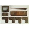 Image 1 : FIVE PIECE TIFFANY BRONZE DESK SET IN THE ZODIAC PATTERN