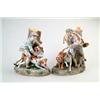 Image 1 : LARGE PAIR OF MEISSEN FIGURINES WITH DOGS AND PEOPLE