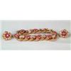 Image 1 : FINE 18K GOLD DIAMOND AND RUBY BRACELET WITH EARRINGS