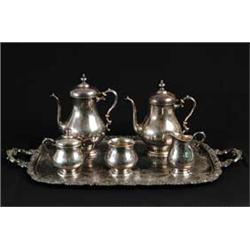 SIX PIECE STERLING TEA AND COFFEE SERVICE