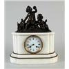 Image 1 : MARBLE AND BRONZE LOUIS XVI STYLE MANTLE CLOCK