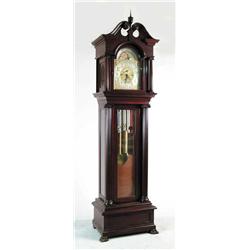 MAGNIFICENT MAHOGANY CHIMING VICTORIAN GRANDFATHER CLOCK