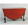 Image 1 : CHIPPENDALE STYLE MAHOGANY CARVED LARGE OVAL TOP DROP LEAF DINING TABLE