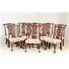 Image 1 : OUTSTANDING SET OF TEN ANTIQUE MAHOGANY CHIPPENDALE STYLE DINING CHAIRS