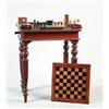 Image 1 : FINE VICTORIAN WALNUT GAME TABLE WITH ACCESSORIES