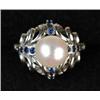 Image 1 : 14K GOLD PEARL AND SAPPHIRE RING