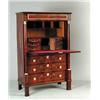 Image 1 : OUTSTANDING MARQUETRY INLAID MAHOGANY SECRETAIRE A ABATTANT