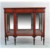 Image 1 : FINE GLASS TOP MIRRORED BACK INLAID MAHOGANY VITRINE/CABINET