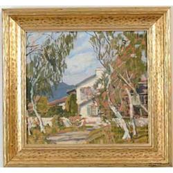 WALTER ELMER SCHOFIELD (American, 1867-1944) HOUSE IN LANDSCAPE