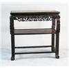 Image 1 : ORNATELY CARVED ORIENTAL ROSEWOOD MARBLE TOP TABLE