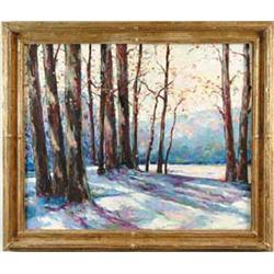 JOHN FABIAN CARLSON (American, 1875-1947) WINTER LANDSCAPE