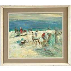 FREDERICK CARL FRIESEKE (American, 1874-1939) BEACH STUDY