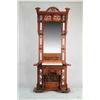 Image 1 : VICTORIAN MARBLE TOP WALNUT MIRRORED HALL RACK