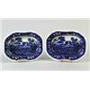Image 1 : COPELAND SPODE TOWER: PAIR OF RECTANGULAR OPEN SERVING DISHES