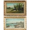 Image 1 : GEORGE M. HATHAWAY (American, 1851-1903) TWO COASTAL LANDSCAPES