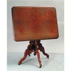 INTERESTING AND RARE WALNUT VICTORIAN FOLDING TABLE LABELED CLOWES & GATES MFG. CO