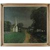 Image 1 : BEN FOSTER (American, 1852-1926) NIGHTTIME OVER NEW ENGLAND