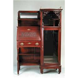 FINE FANCY MAHOGANY SIDE BY SIDE