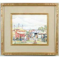 REYNOLDS BEAL (American, 1867-1951) DAY AT THE CIRCUS