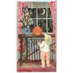 WALDO PEIRCE (American, 1884-1970) “HALLOWEEN, SEARSPORT 47”