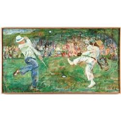 WALDO PEIRCE (American, 1884-1970) “JACK NICKOLAUS WINNING THE MASTERS”