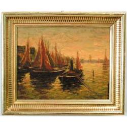 CHARLES P. APPEL (American, 1857-1928) HARBOR VIEW