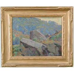 GEORGE LOFTUS NOYES (American, 1864-1951) ROCKY HILLSIDE
