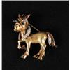 Image 1 : 18K GOLD PIN IN THE SHAPE OF A DONKEY