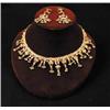 Image 1 : BEAUTIFUL INTRICATE 22K GOLD NECKLACE AND EARRING SUITE