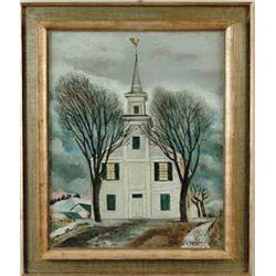 ERNEST FIENE (American, 1894-1966) “NEWTOWN CHURCH”