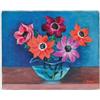 Image 1 : ERNEST FIENE (American, 1894-1965) STILL LIFE GLASS BOWL WITH FLOWERS