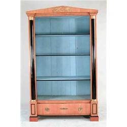 GOOD ONE DRAWER OPEN FRONT BIEDERMEIER BOOKCASE