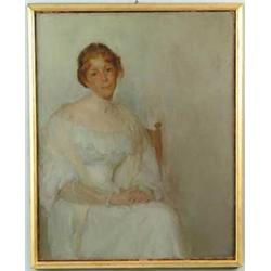 WILTON ROBERT LOCKWOOD (American, 1861-1914) “THE LADY IN WHITE”