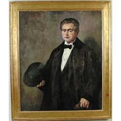 LEON ABRAHAM KROLL (American, 1884-1974) PORTRAIT OF A GENTLEMAN IN TUXEDO