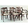 Image 1 : FINE SET OF SIX CARVED MAHOGANY LYRE BACK DINING CHAIRS