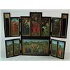 Image 1 : OUTSTANDING LARGE FRAMED TRIPTYCH WITH RELIGIOUS PANELS