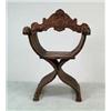 Image 1 : CARVED MAHOGANY VICTORIAN SAVORNELLA CHAIR. 